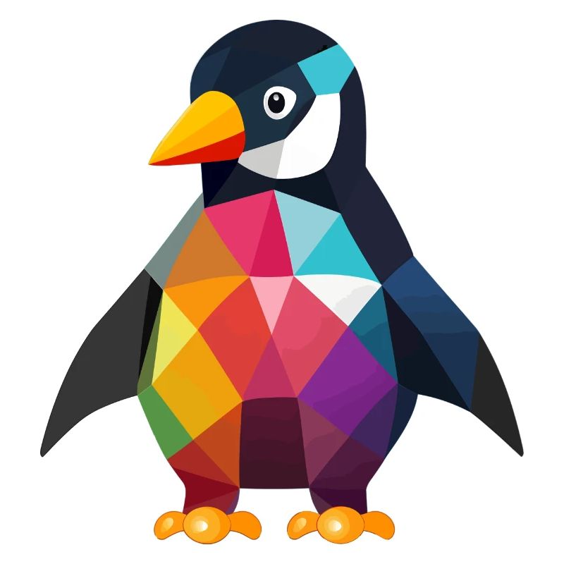 Pingouin Bébé coloré