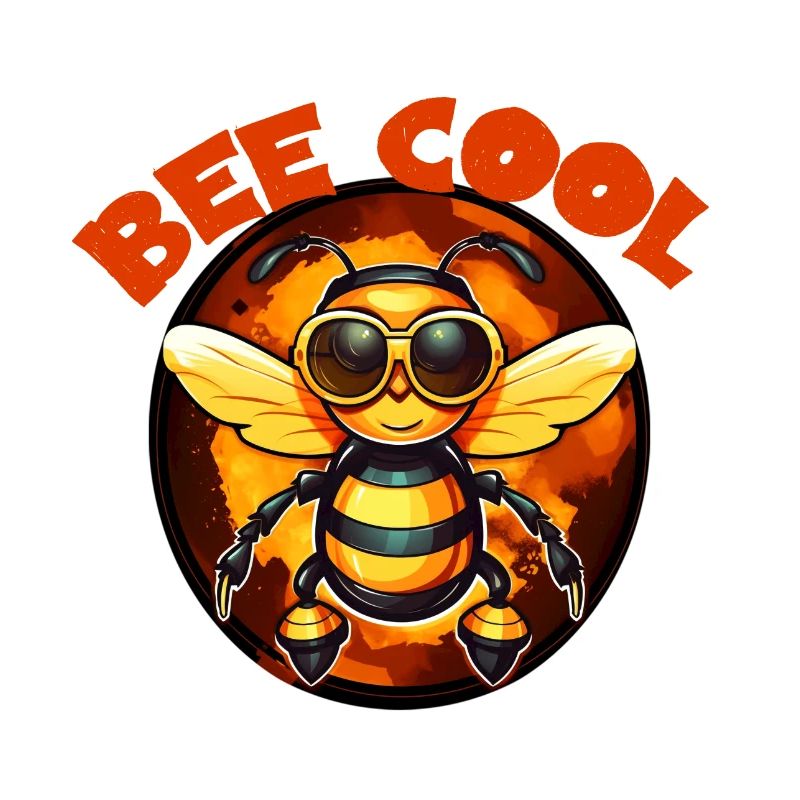 Bee cool positive saying beekeeper bee