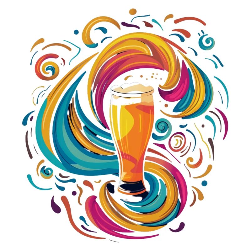 Cool creative colorful beer motif