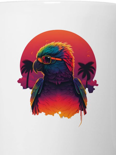 Synthwave Parrot Sunset