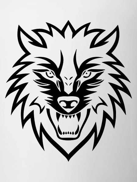 Wolf Wolf Head Symbol Logo