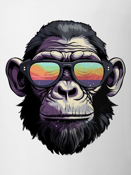 Chimpanzee with sunglasses