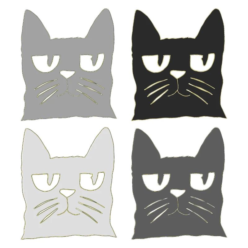 Chats Noir Gris