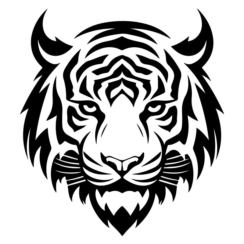 Silhouette de tête de tigre