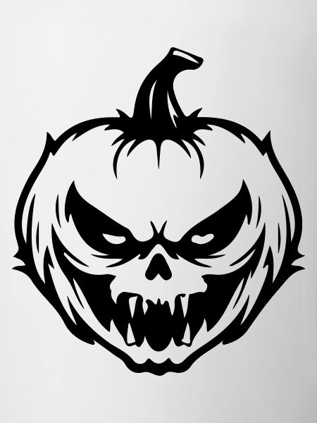 Halloween pumpkin grimace