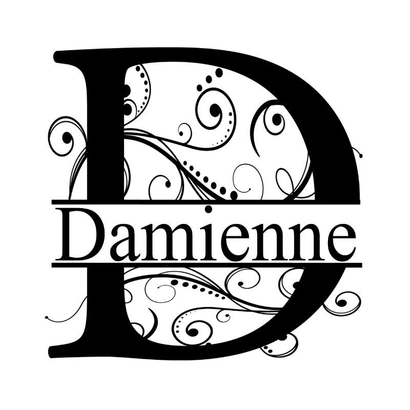 Monogramm mit dem Namen Damienne