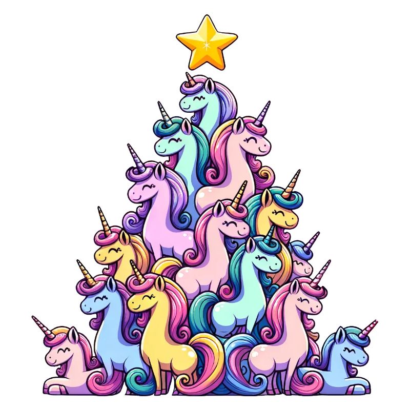 Conception d’arbre de Noël Licorne