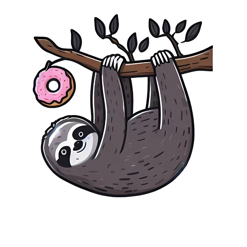 Faultier mit Donut