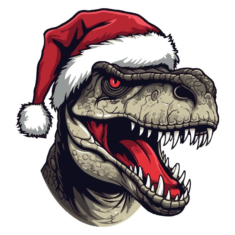 Tête d’animal de Noël dinosaure