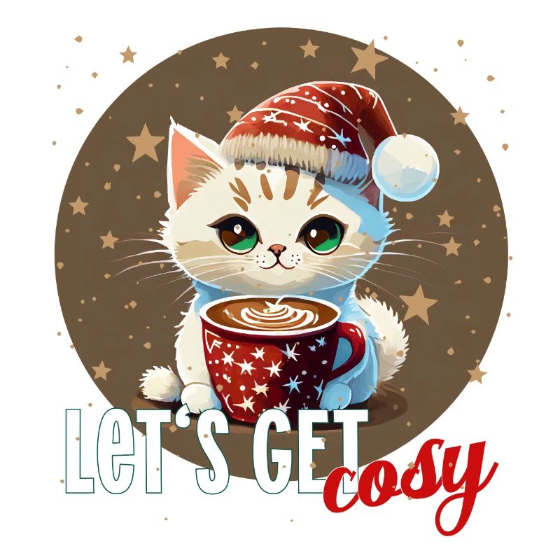 chat café chat Allons bien cosy Noël café père Noël
