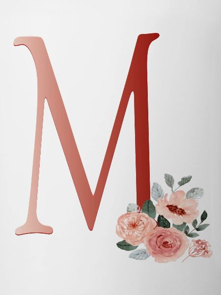 Letter M with flowers