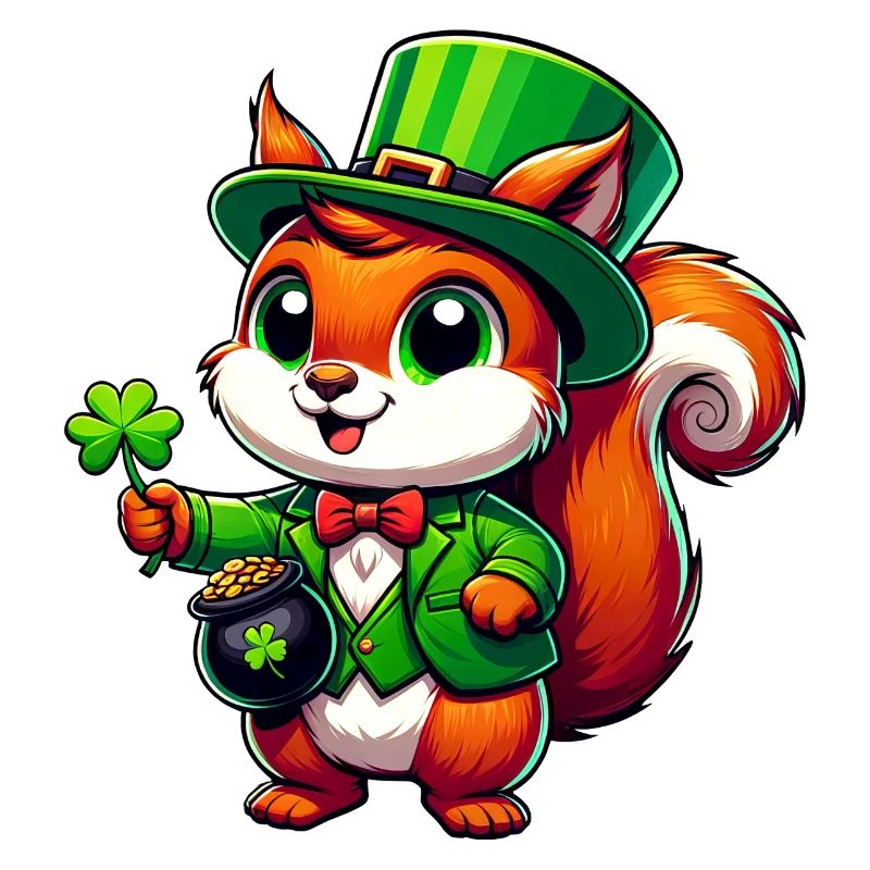 St. Patrick's Day Eichhörnchen: Festliches Design