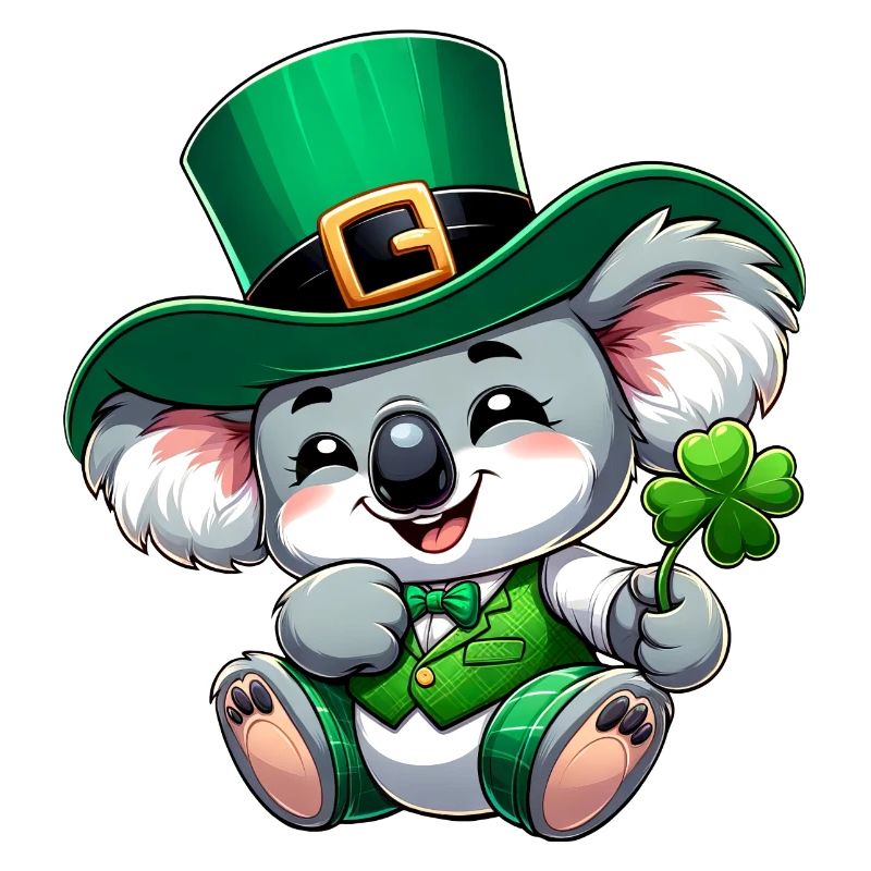 St. Patrick's Day Koala Cartoon