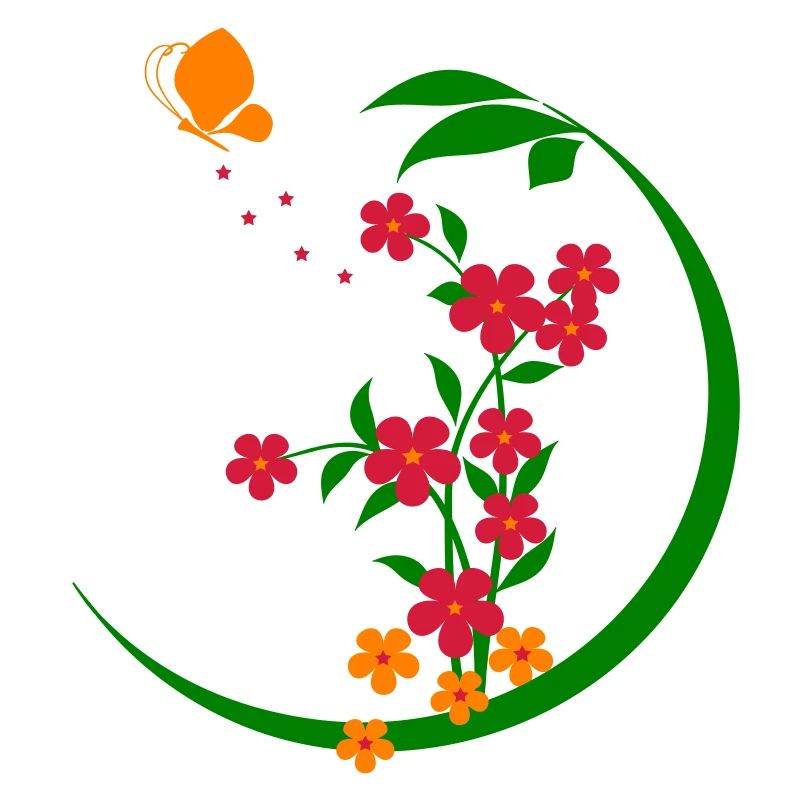 Jardin Fleurs Papillon