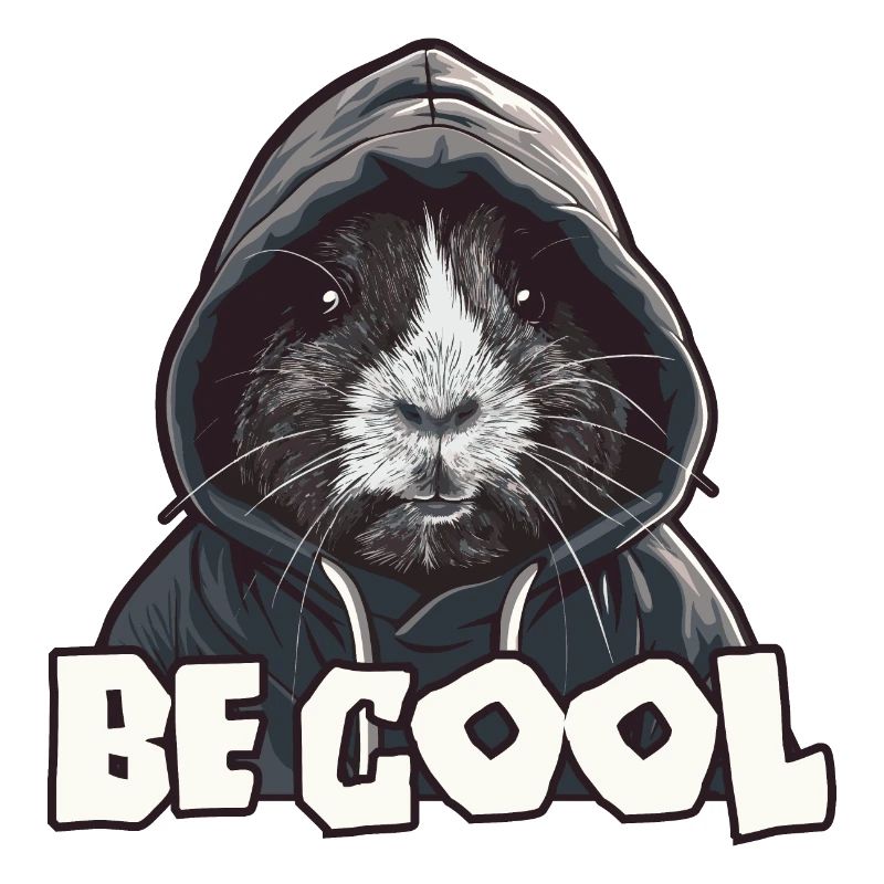 Cochon d’Inde cool avec capuche