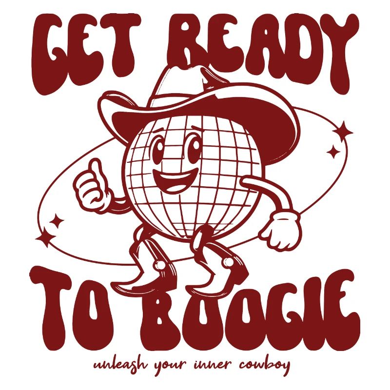 Get Ready To Boogie | Disco Ball Cowboy Hat Funny