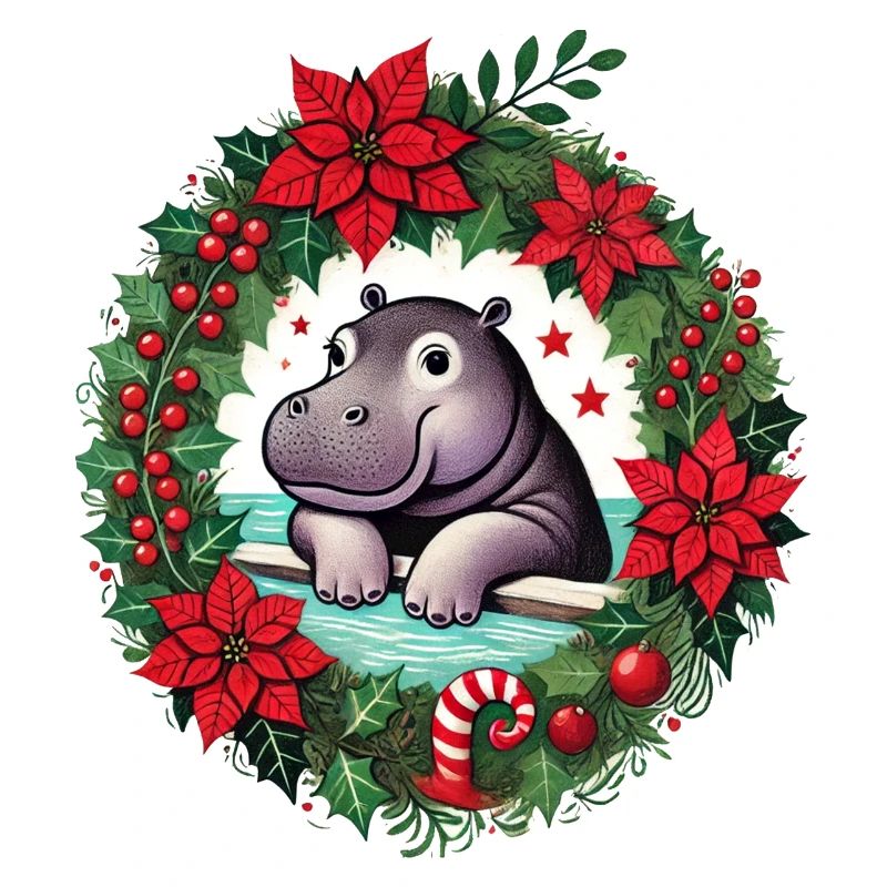 Weihnachts-Nilpferd