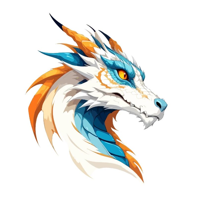 Drachen-Vektor-Kunst mit lebendigen Farben Illustration