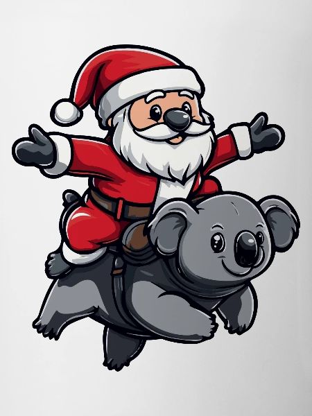 Koala Santa Claus Cartoon