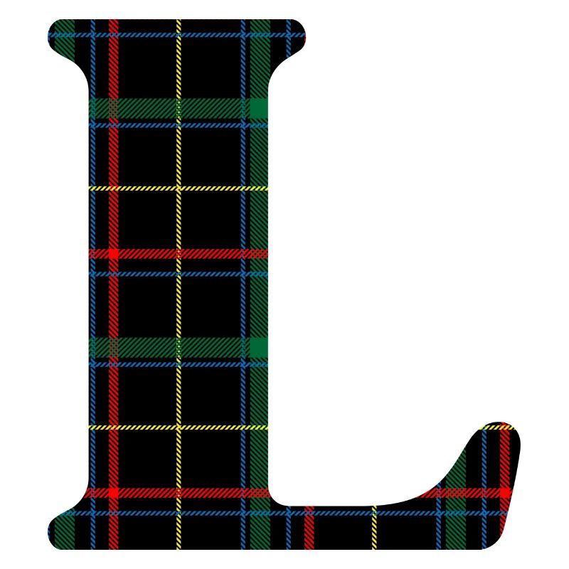 Monogramme l tartan écossais