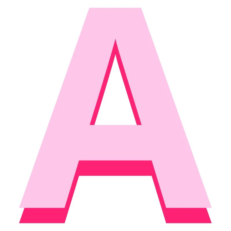 Lettre a rose pop et moderne
