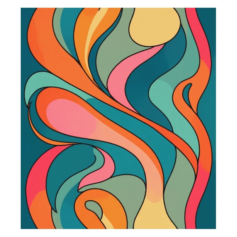 Composition de couleurs abstraite