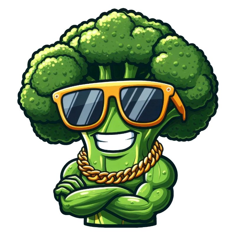 Cool Broccoli Sunglasses Gangster Vegetables