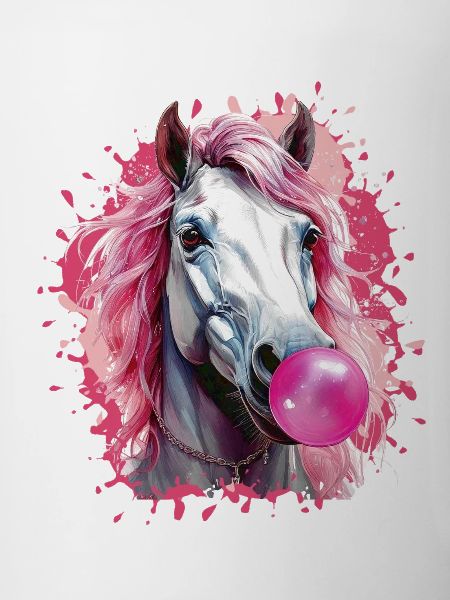Horse,Graffiti,illustration,Bubble gum