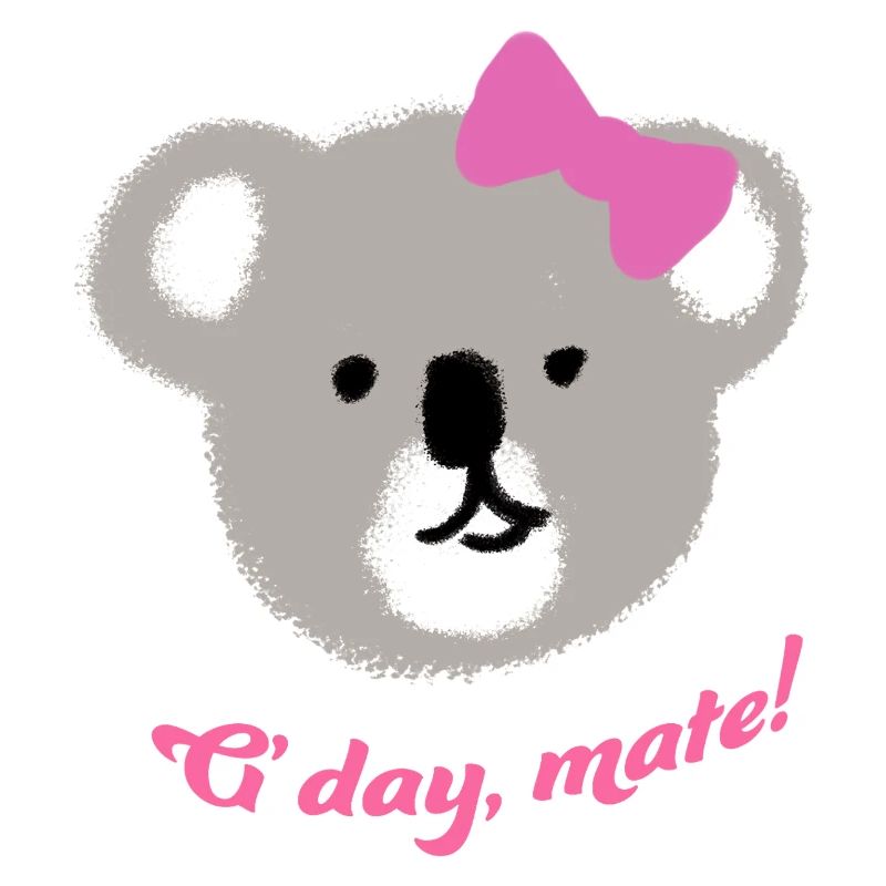 Koala Mignon en Dessin à la Main Design G'day Mate