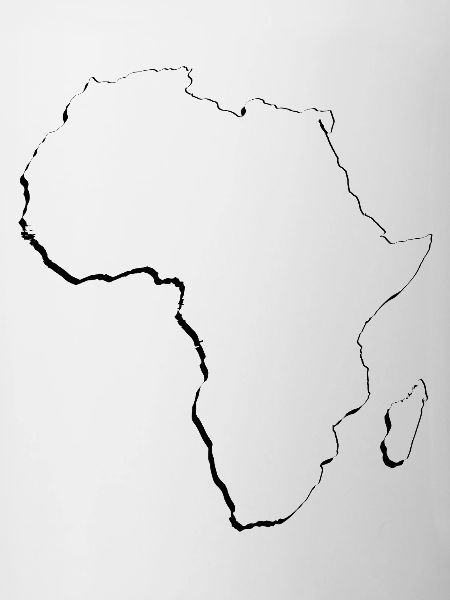 Africa map as an outline