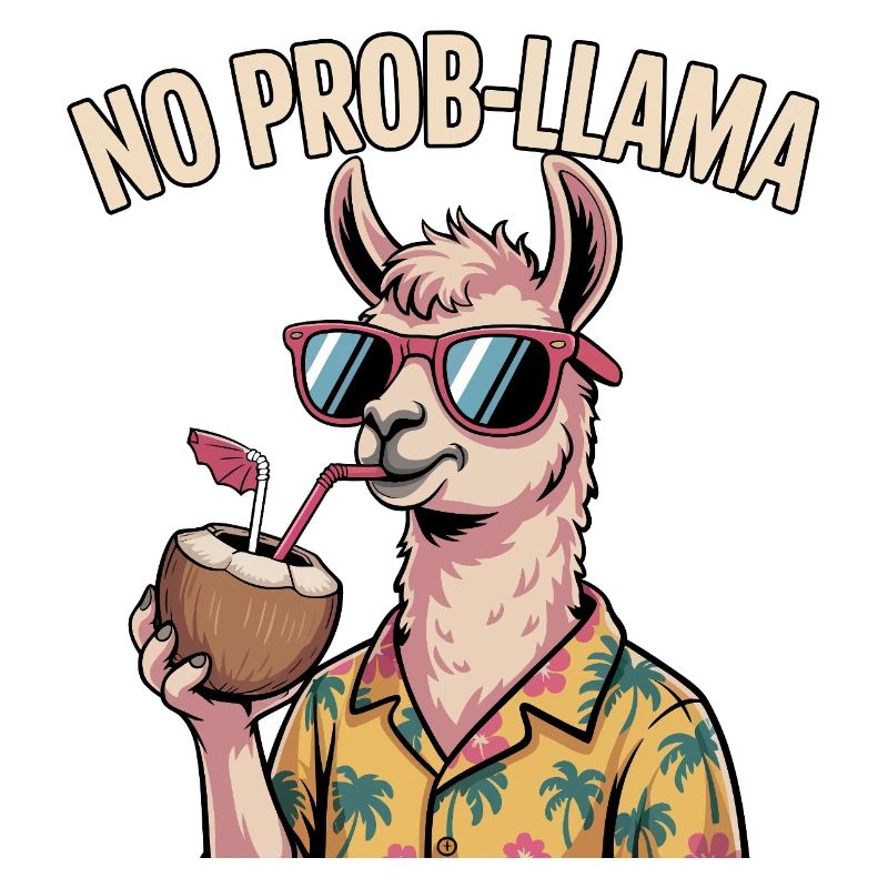 Kein Problem, ein lustiges Lama