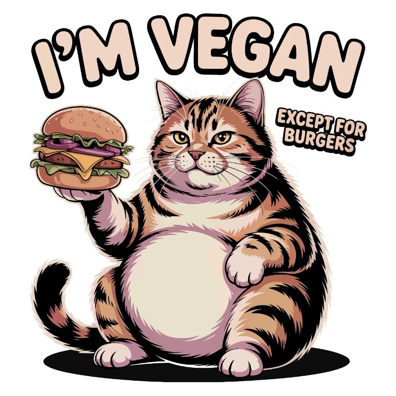 Drôle de design de burger végétalien pour chat
