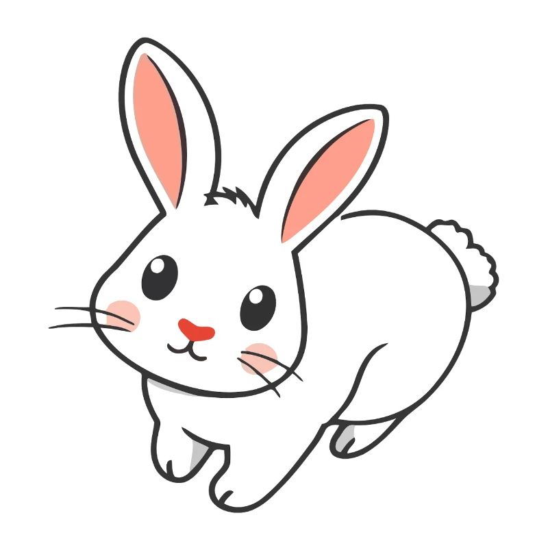 Cute and mischievous bunny for clothes