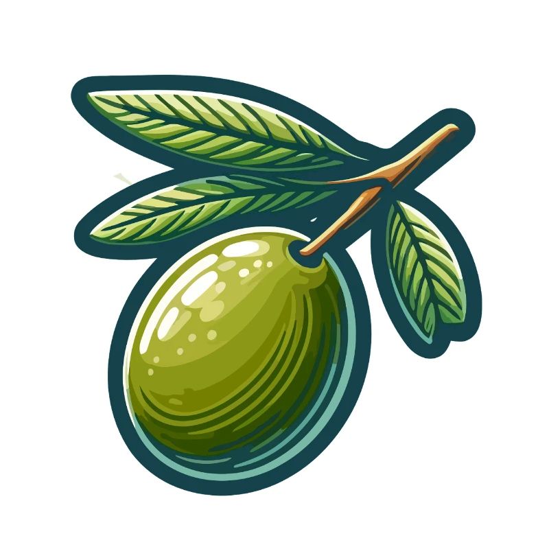 Olive branch pattern for natural clothing