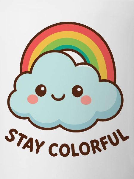 Cute cloud rainbow graphic