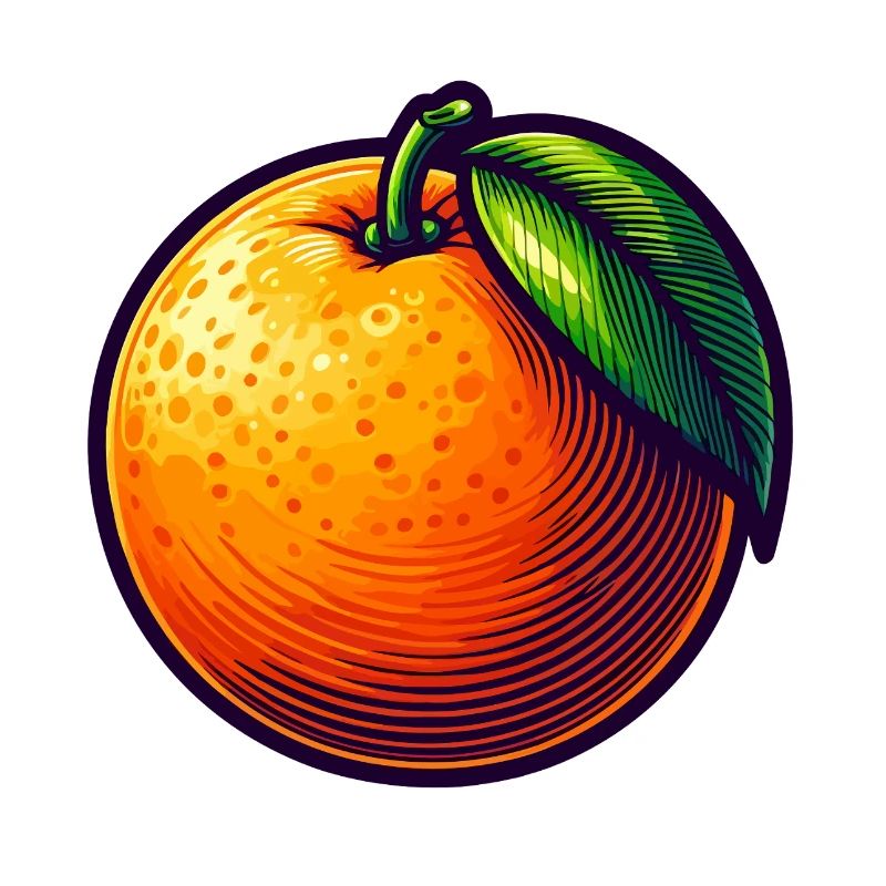 Moderne orangefarbene Illustration