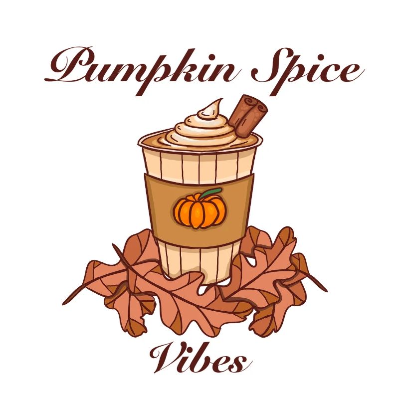 Pumpkin Spice Vibes - Design de café d’automne confortable