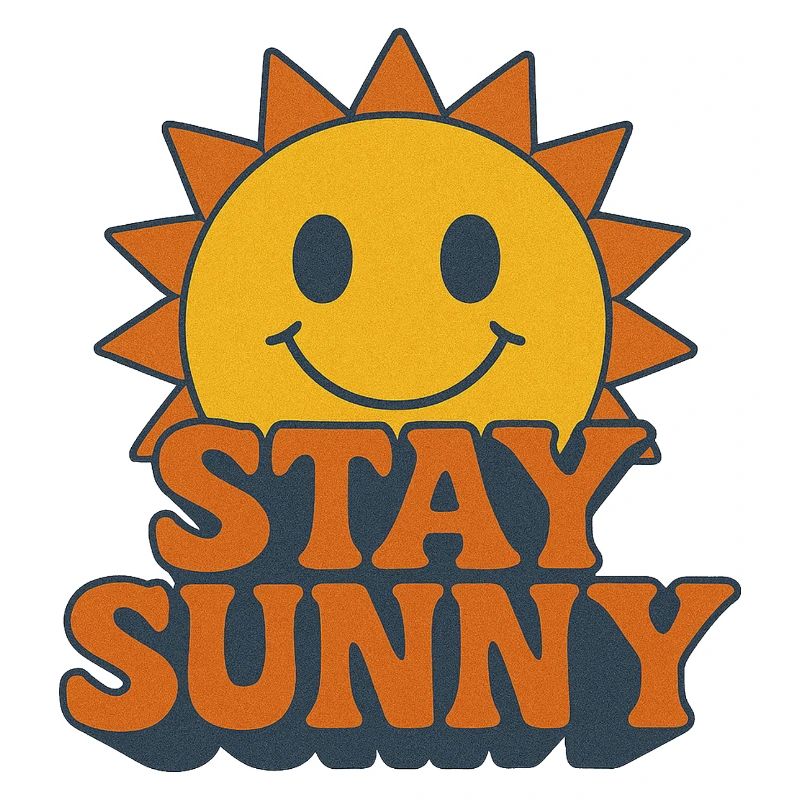Optimistischer sonniger Smiley-Druck