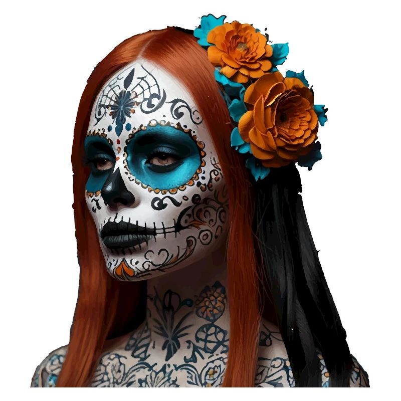 Sugar Skull Blumen Dia de Muertos