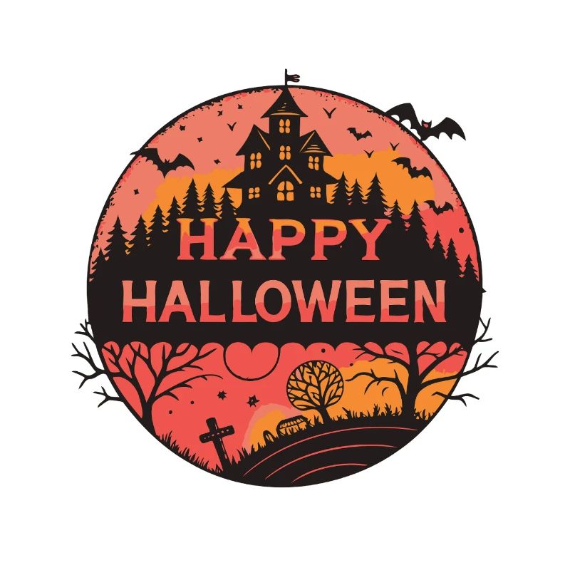 Halloween Château Silhouette