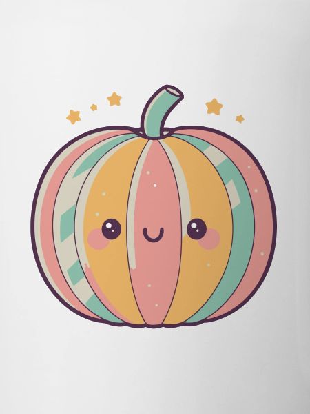 Pastel kawaii pumpkin comfort