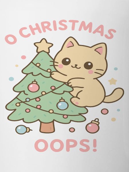 Pastel Cat Christmas Tree