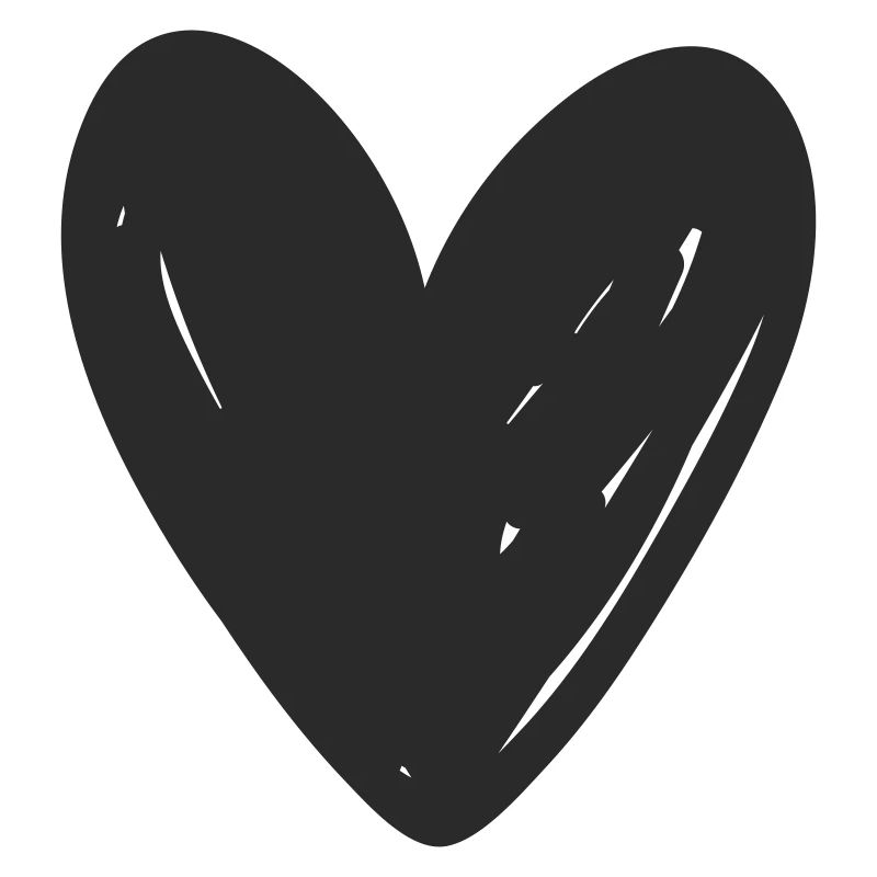Conception de croquis de coeur dessiné à la main