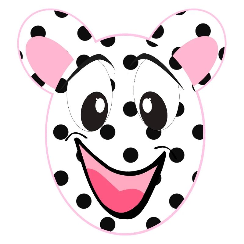 Cheerful Bear Face Cartoon