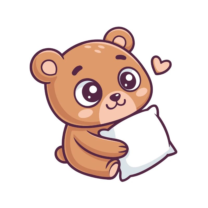 Soft Bear Cuddle Heart