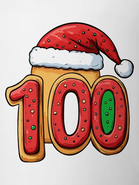 100 Number Cookie Christmas
