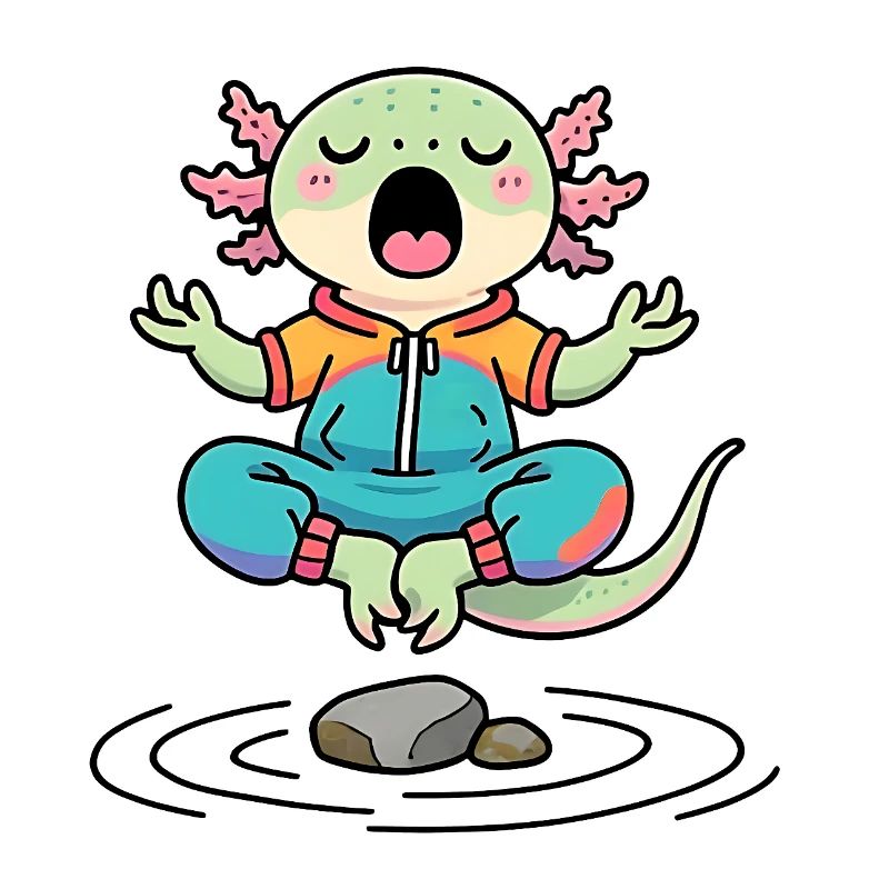 Axolotl Zen in der Meditation