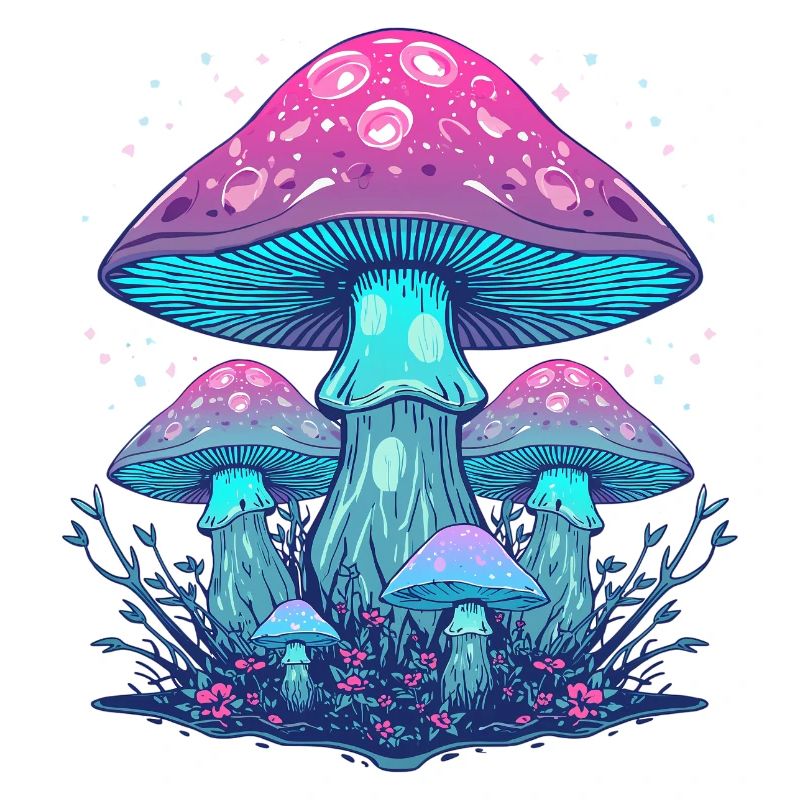 Champignons Néon Éthéré