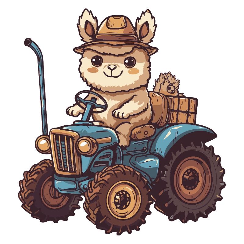 Éleveur de tracteurs alpaga lama