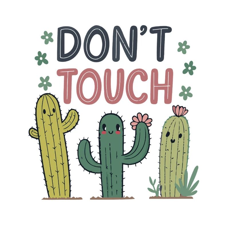 Ne Pas Toucher Cactus Joyeux